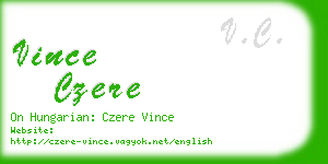 vince czere business card